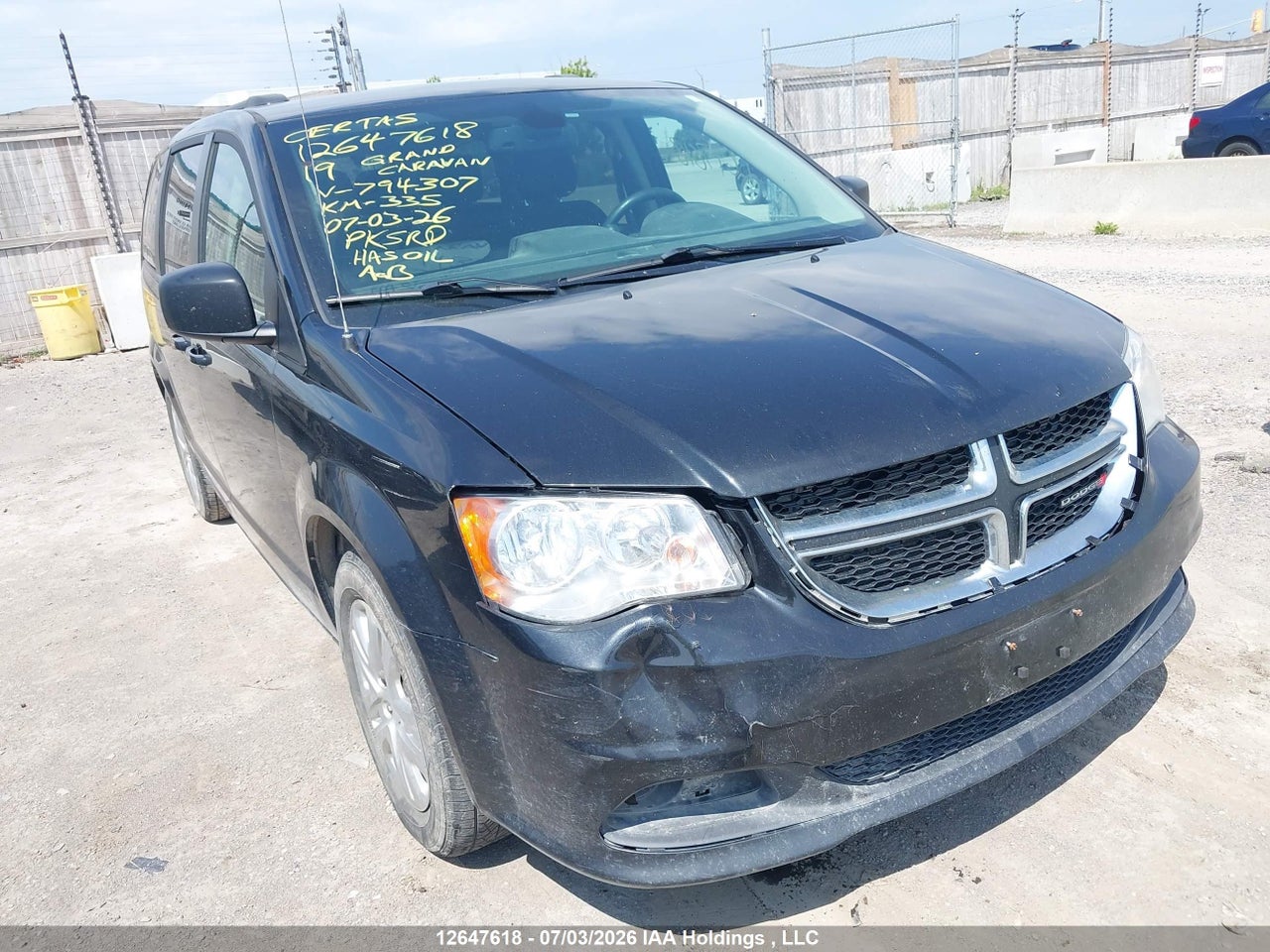 2C4RDGBG5KR794307 · 2019 DODGE GRAND CARAVAN SE