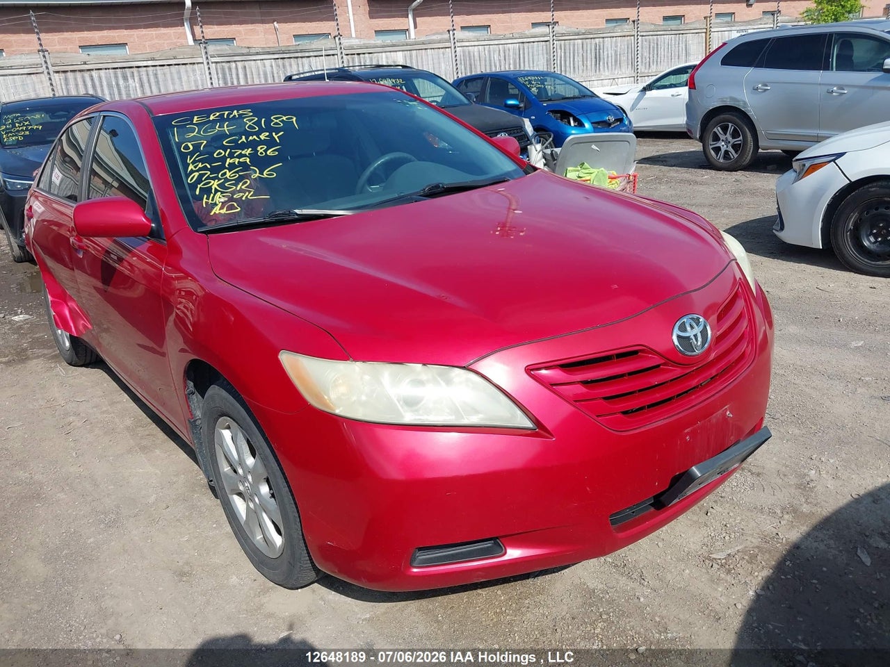 4T1BK46K17U017486 · 2007 TOYOTA CAMRY LE/XLE/SE