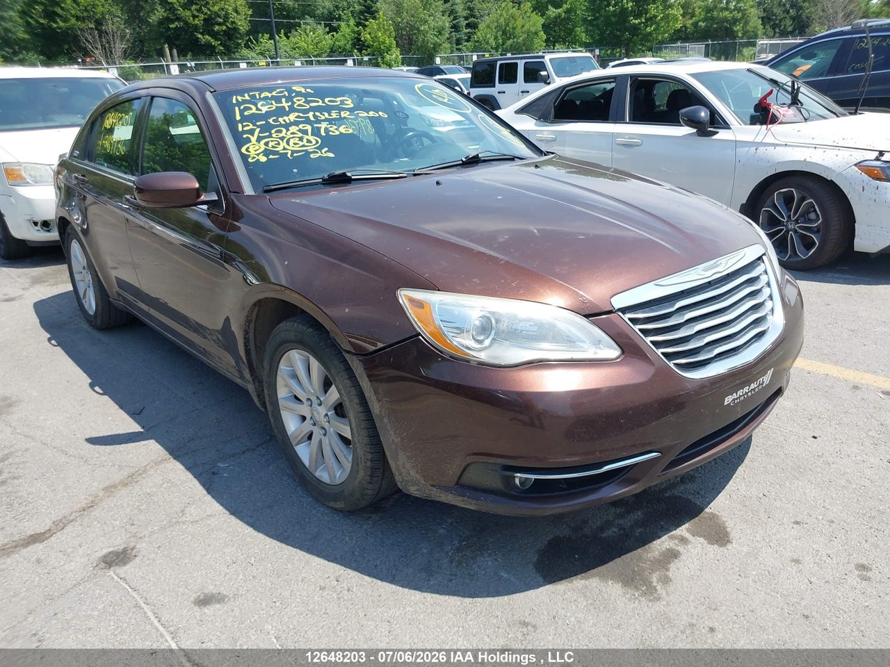 1C3CCBBG3CN289736 · 2012 CHRYSLER 200 TOURING
