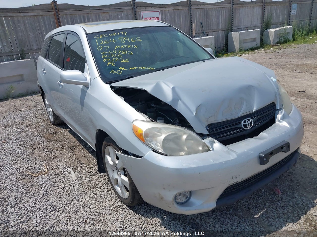 2T1KR32E67C647513 · 2007 TOYOTA Matrix XR · 1/12