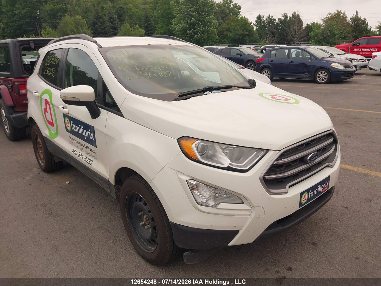 MAJ6P1UL6JC234102 · 2018 FORD ECOSPORT SE