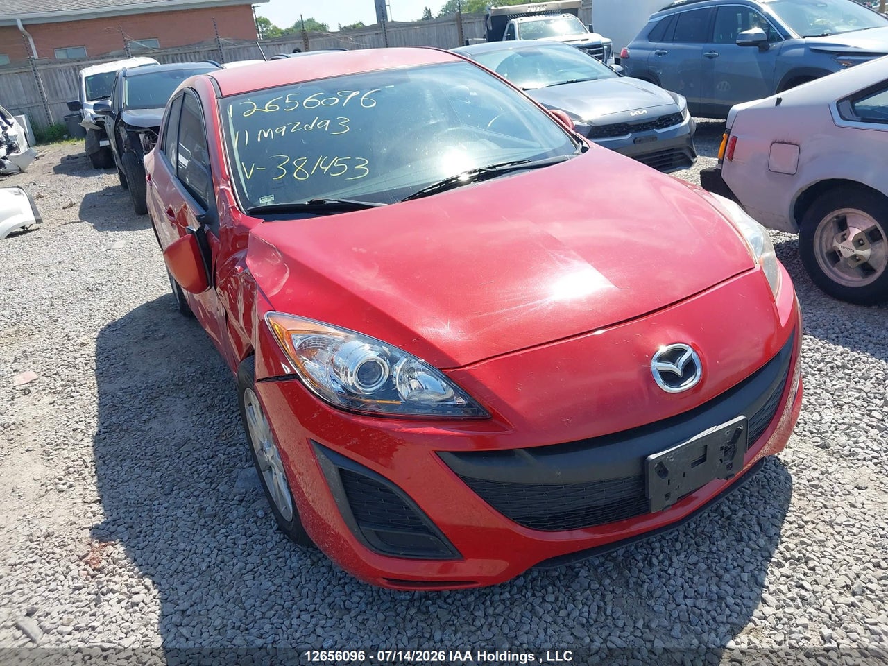 JM1BL1KF4B1381453 · 2011 MAZDA 3 I