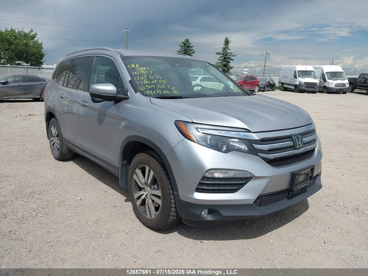 5FNYF6H38HB509558 · 2017 HONDA PILOT EX