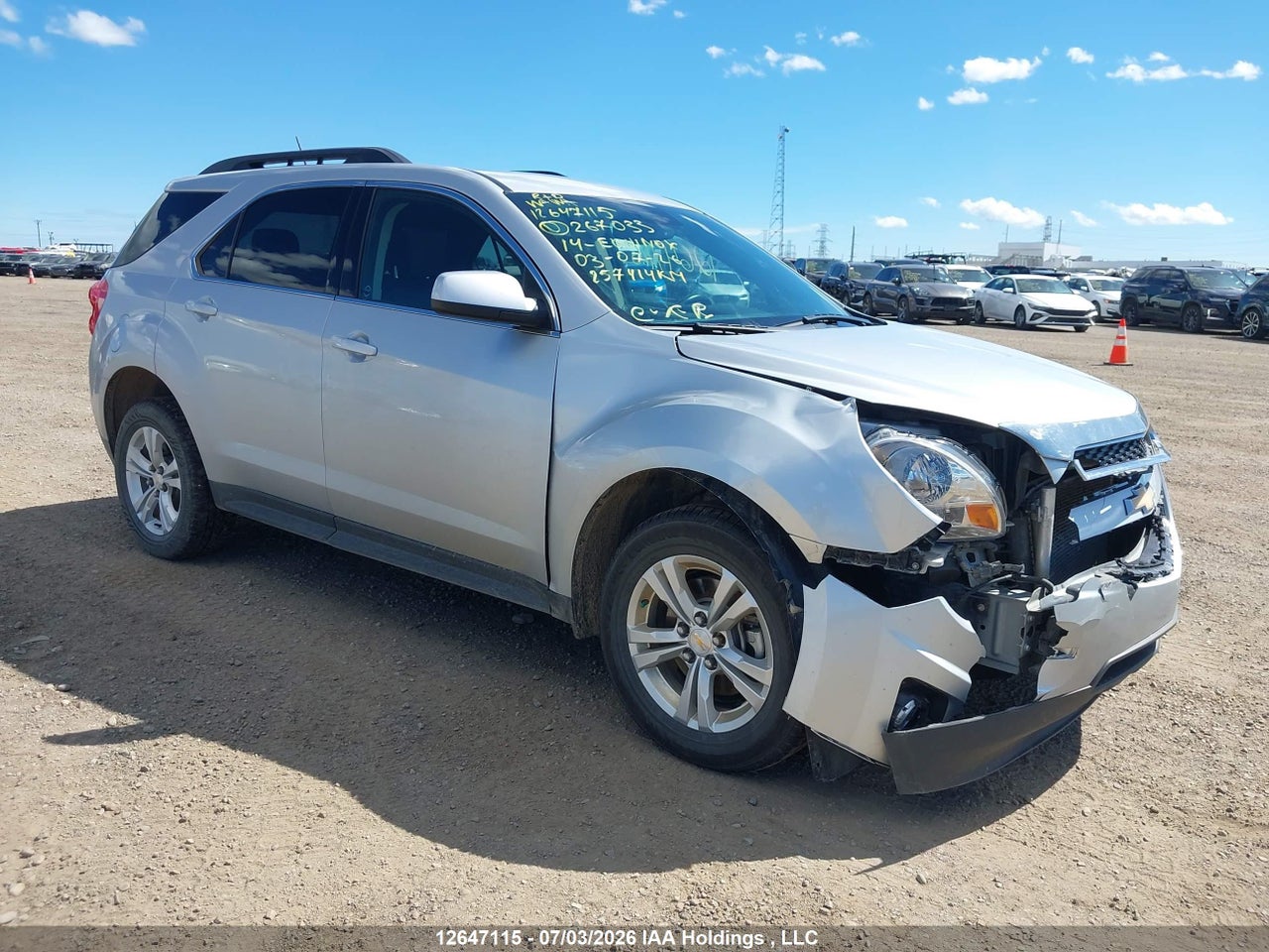 2GNFLGEK7E6267033 · 2014 CHEVROLET EQUINOX 2LT