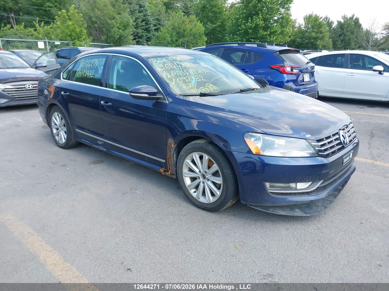 1VWCH7A32CC092932 · 2012 VOLKSWAGEN PASSAT 2.5L HIGHLINE · 1/12