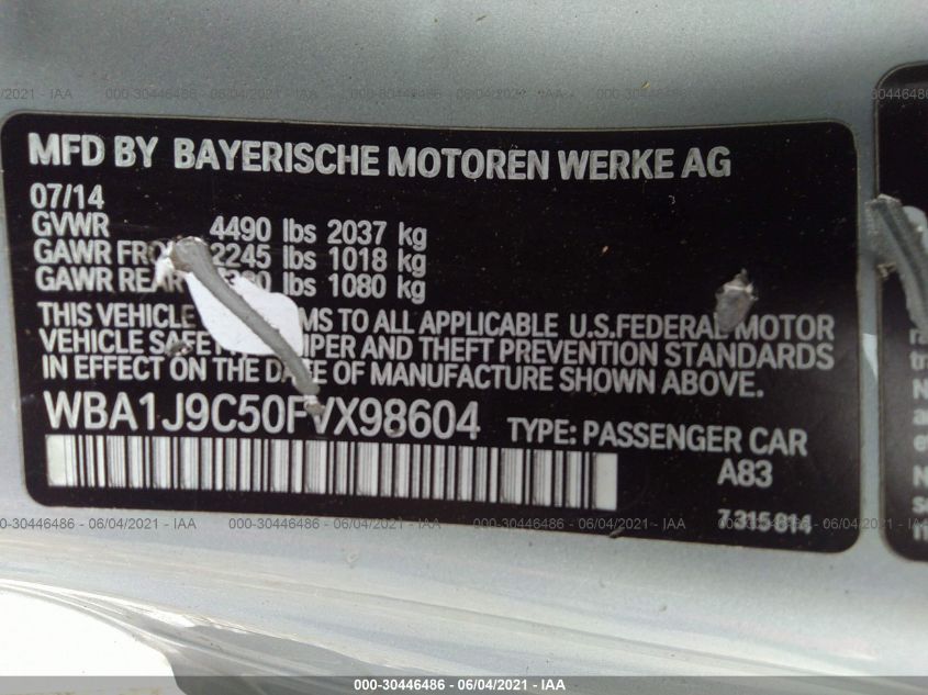 2015 BMW 2 SERIES M235I XDRIVE WBA1J9C50FVX98604