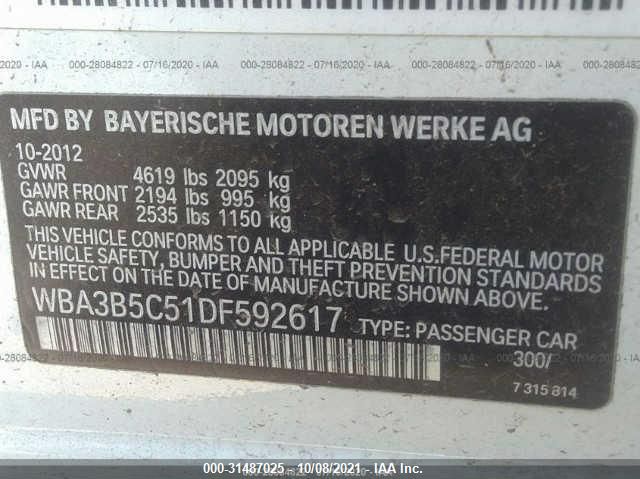 2013 BMW 3 SERIES 328I XDRIVE WBA3B5C51DF592617