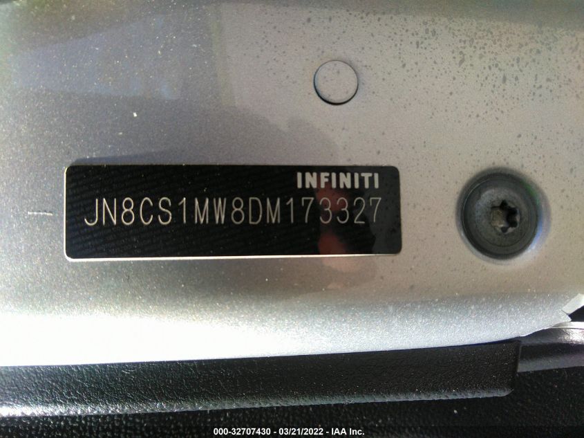 2013 INFINITI FX37 JN8CS1MW8DM173327