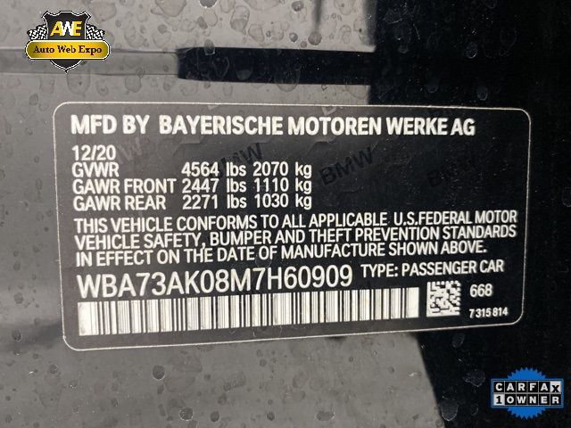 2021 BMW 228XI WBA73AK08M7H60909