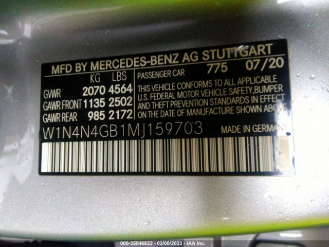 Mercedes-Benz GLA 2021 W1N4N4GB1MJ159703 Thumbnail 9