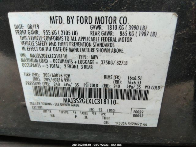 Ford Ecosport Se 2020 MAJ3S2GEXLC318110 Thumbnail 9
