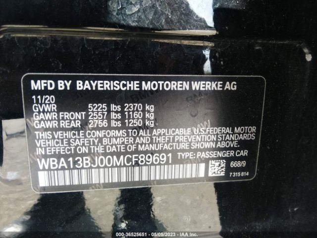 BMW 5 Series 530i Xdrive 2021 WBA13BJ00MCF89691 Image 9