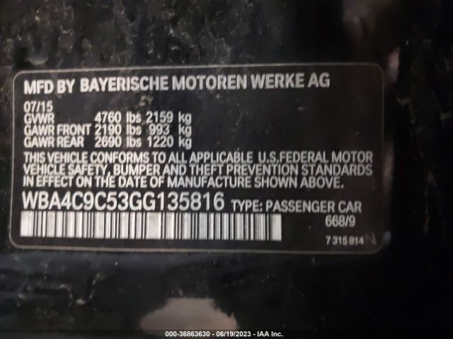 BMW 4 Series 428i Xdrive 2016 WBA4C9C53GG135816 Image 9