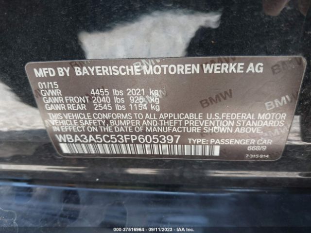 BMW 3 Series 328i 2015 WBA3A5C53FP605397 Thumbnail 9