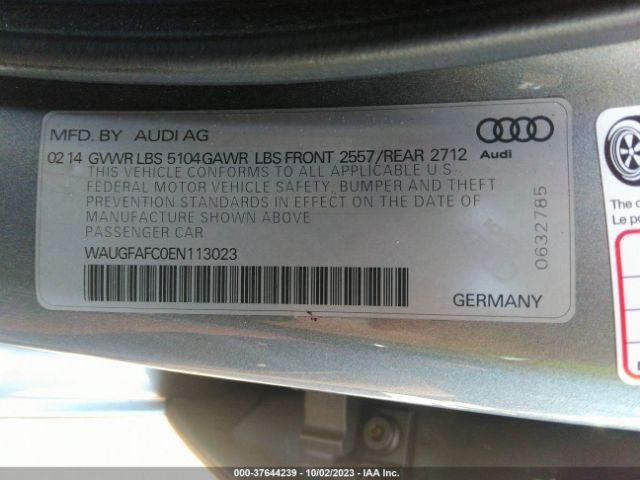 Audi A6 2.0t Premium Plus 2014 WAUGFAFC0EN113023 Image 9
