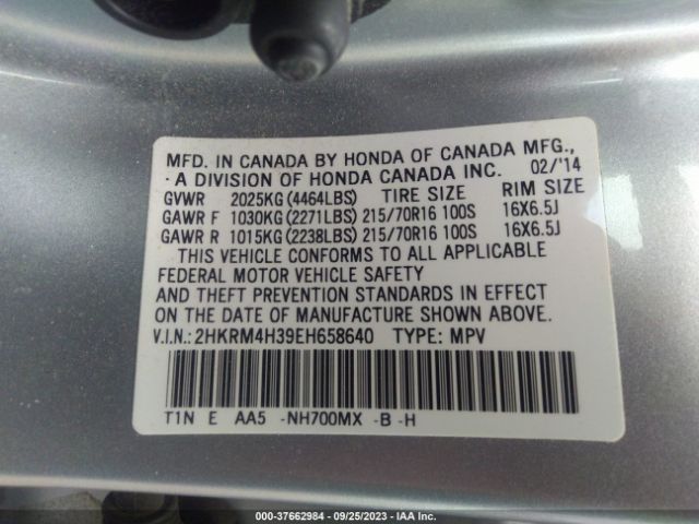 Honda CR-V LX 2014 2HKRM4H39EH658640 Image 9