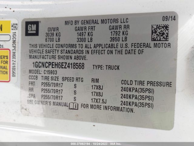 Chevrolet Silverado 1500 Work Truck 2014 1GCNCPEH6EZ418568 Thumbnail 9