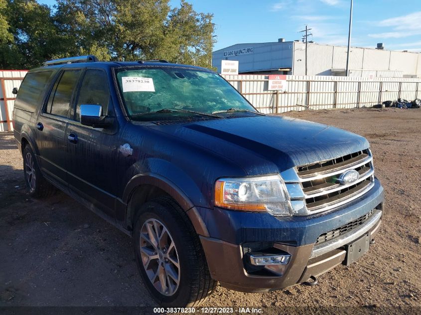 Lot #2504641830 2015 FORD EXPEDITION EL KING RANCH salvage car