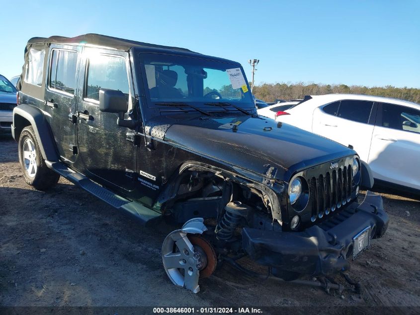 Lot #2500185461 2015 JEEP WRANGLER UNLIMITED SPORT salvage car