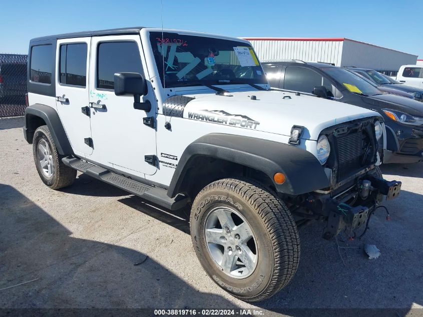 Lot #2494329261 2014 JEEP WRANGLER UNLIMITED SPORT salvage car