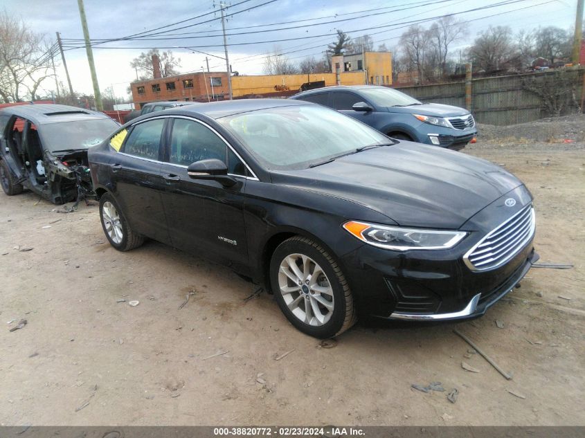 Lot #2504637693 2019 FORD FUSION HYBRID SEL salvage car