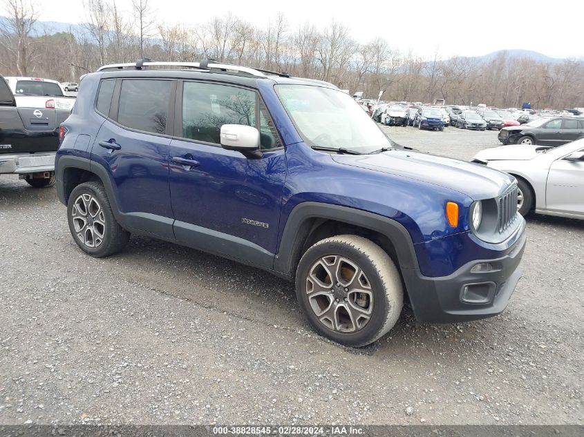 Lot #2509245133 2017 JEEP RENEGADE LIMITED 4X4 salvage car