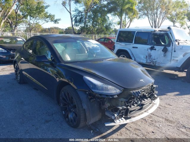Продажа на аукционе авто 2022 Tesla Model 3 Performance Dual Motor All-wheel Drive, vin: 5YJ3E1EC9NF111954, номер лота: 38856386