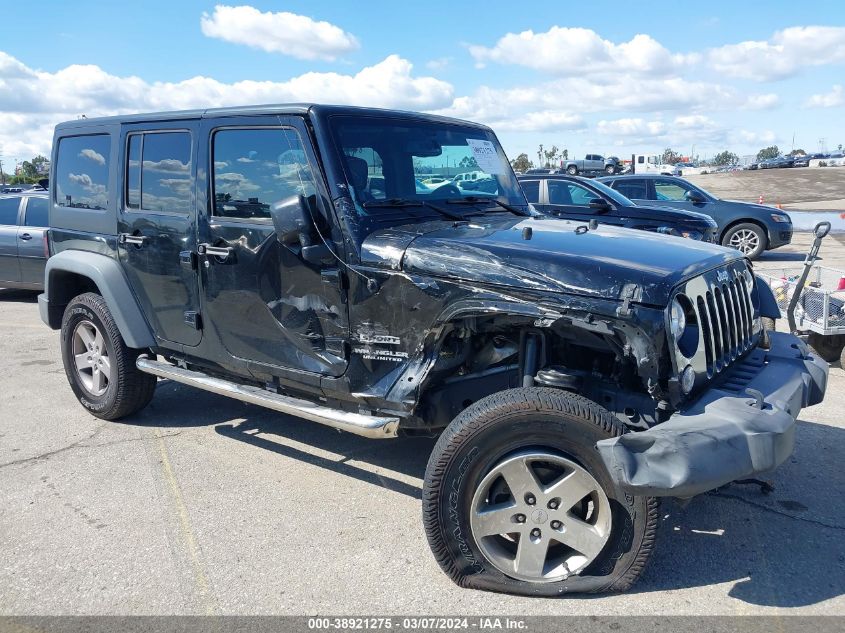 Lot #2490863817 2014 JEEP WRANGLER UNLIMITED SPORT salvage car