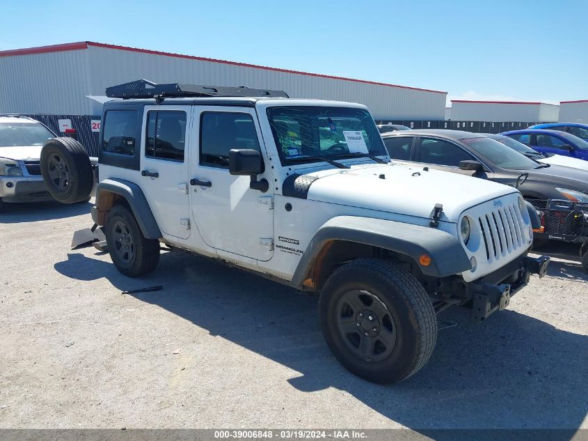 Lot #2509249297 2016 JEEP WRANGLER UNLIMITED SPORT salvage car