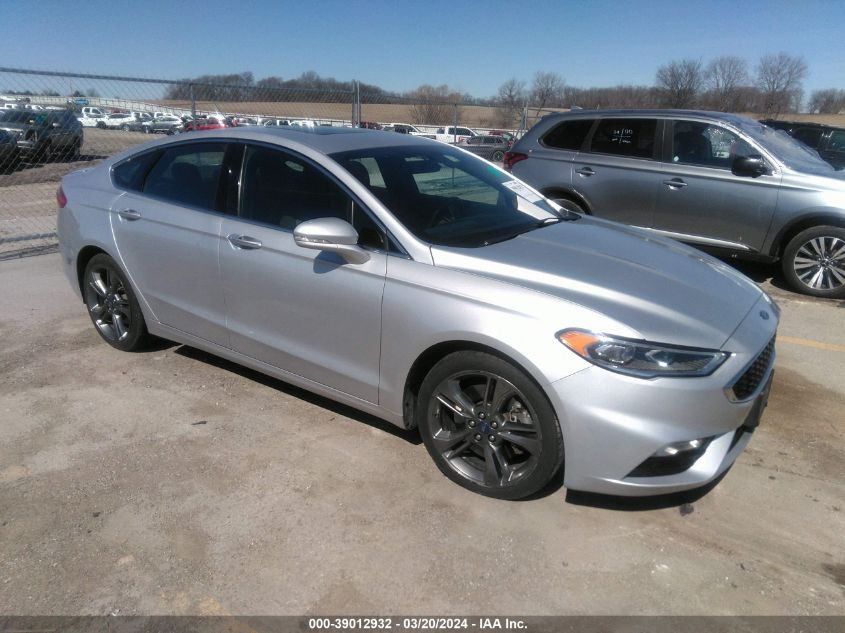 Lot #2493175536 2018 FORD FUSION SPORT salvage car