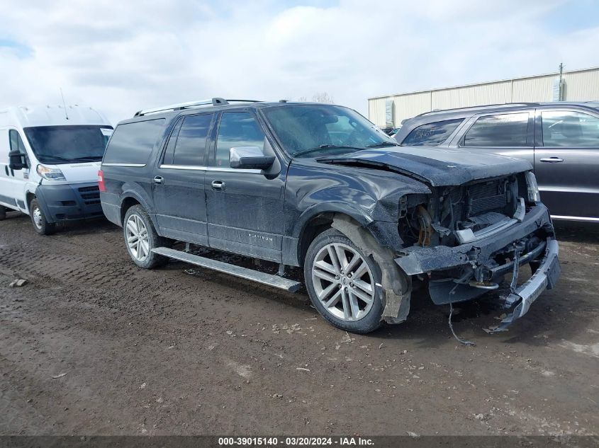 Lot #2493169986 2017 FORD EXPEDITION MAX PLATINUM salvage car