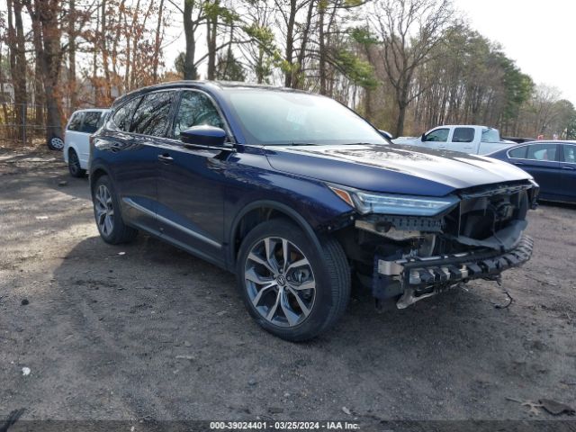 Auction sale of the 2022 Acura Mdx Technology Package, vin: 5J8YE1H42NL026737, lot number: 39024401