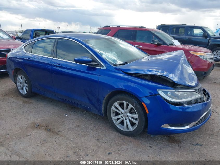 Lot #2493175588 2015 CHRYSLER 200 LIMITED salvage car