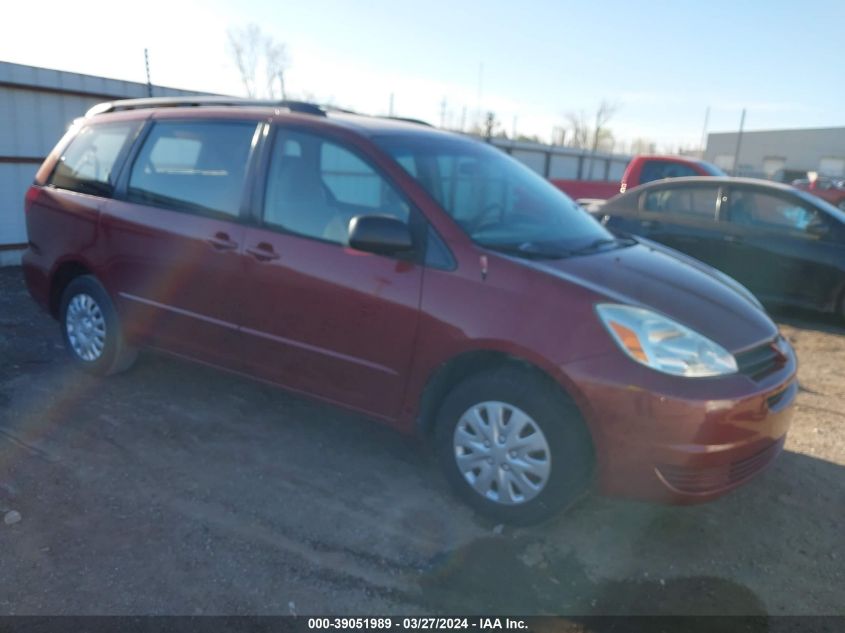 Lot #2493175482 2004 TOYOTA SIENNA CE/LE salvage car