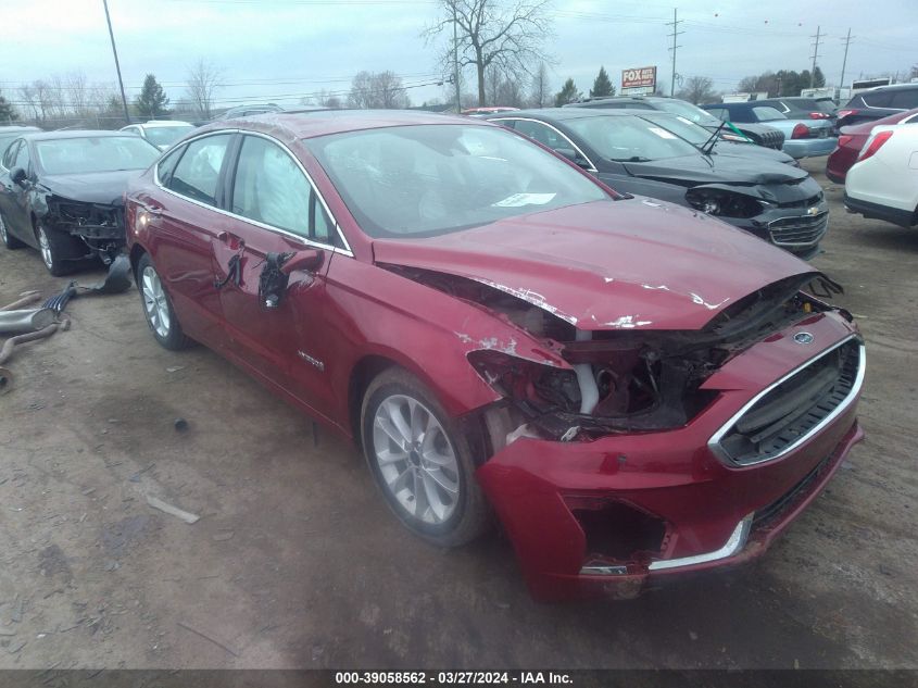 Lot #2504636125 2019 FORD FUSION HYBRID SEL salvage car