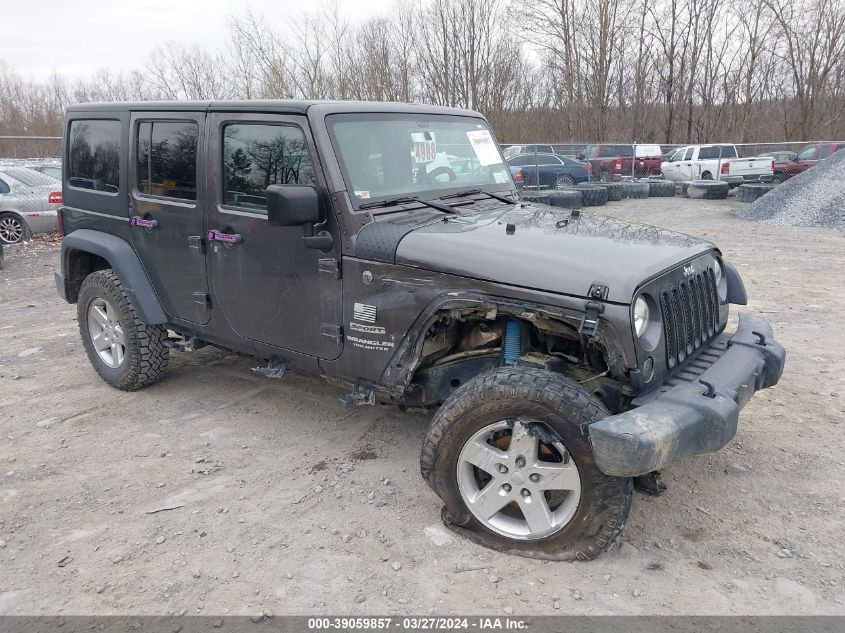Lot #2486227913 2014 JEEP WRANGLER UNLIMITED SPORT salvage car