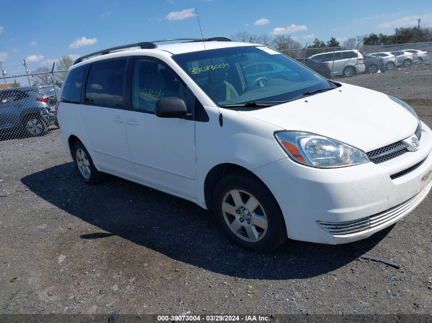 Lot #2490868134 2004 TOYOTA SIENNA LE salvage car