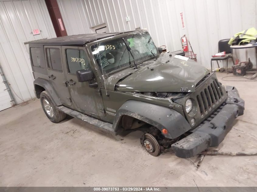 Lot #2490868117 2015 JEEP WRANGLER UNLIMITED SPORT salvage car