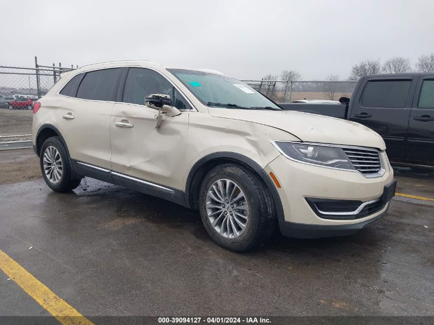 Lot #2493174845 2016 LINCOLN MKX SELECT salvage car