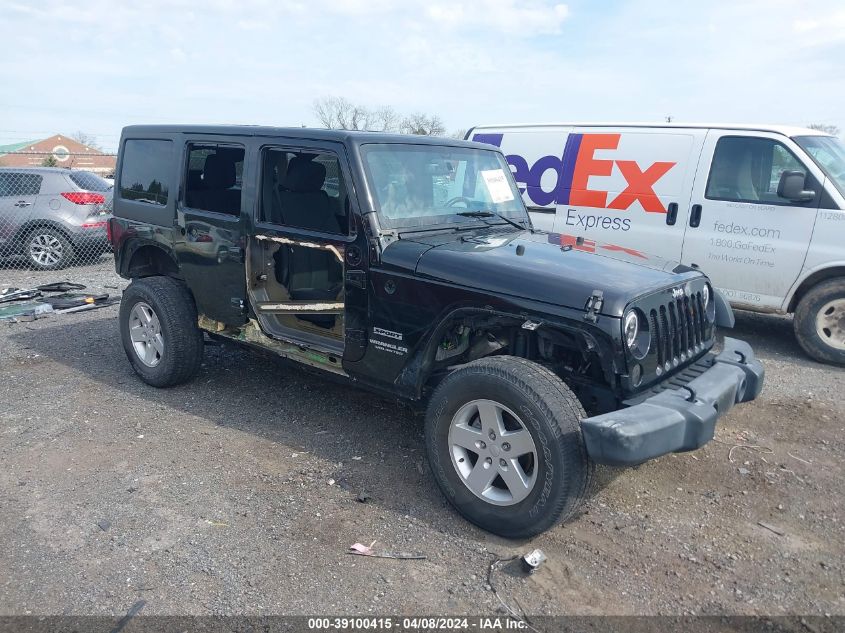 Lot #2490867536 2016 JEEP WRANGLER UNLIMITED SPORT salvage car