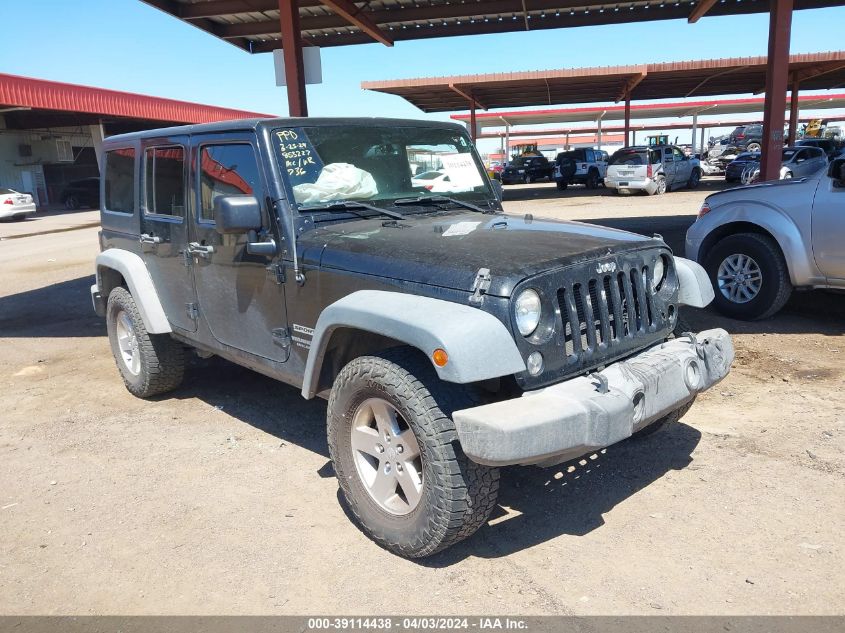 Lot #2495487111 2015 JEEP WRANGLER UNLIMITED SPORT salvage car
