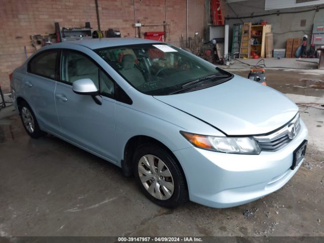 Auction sale of the 2012 Honda Civic Lx, vin: 19XFB2F5XCE049723, lot number: 39147957