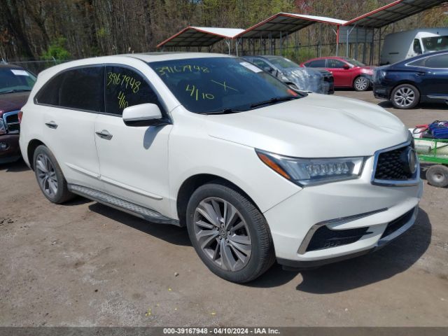 Auction sale of the 2018 Acura Mdx Technology Package   Acurawatch Plus Pkg, vin: 5J8YD4H55JL007171, lot number: 39167948
