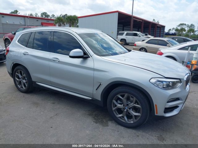 Auction sale of the 2021 Bmw X3 Sdrive30i, vin: 5UXTY3C04M9E56492, lot number: 39171264