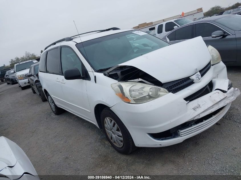 Lot #2490862668 2005 TOYOTA SIENNA LE salvage car