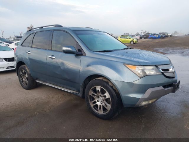 Auction sale of the 2008 Acura Mdx Technology Package, vin: 2HNYD284X8H521058, lot number: 39211745