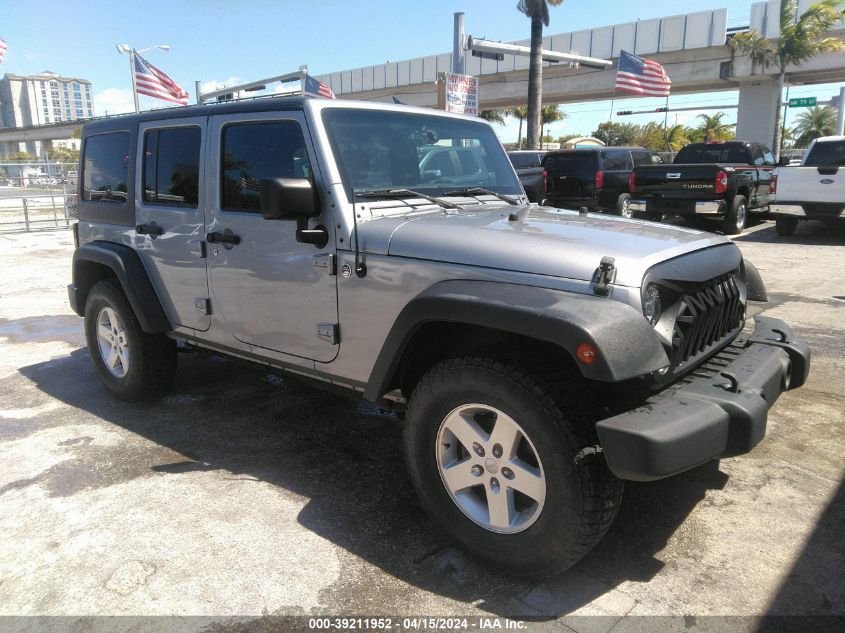 Lot #2504634661 2015 JEEP WRANGLER UNLIMITED SPORT salvage car