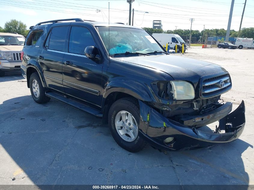 Lot #2490855738 2001 TOYOTA SEQUOIA LIMITED V8 salvage car