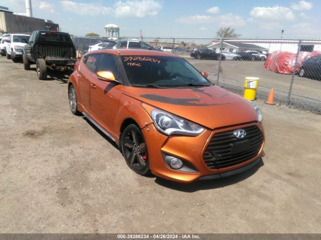 Auction sale of the 2013 Hyundai Veloster Turbo W/black, vin: KMHTC6AEXDU179014, lot number: 39286234