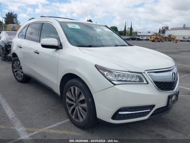 Auction sale of the 2015 Acura Mdx Technology Package, vin: 5FRYD4H46FB011051, lot number: 39290468
